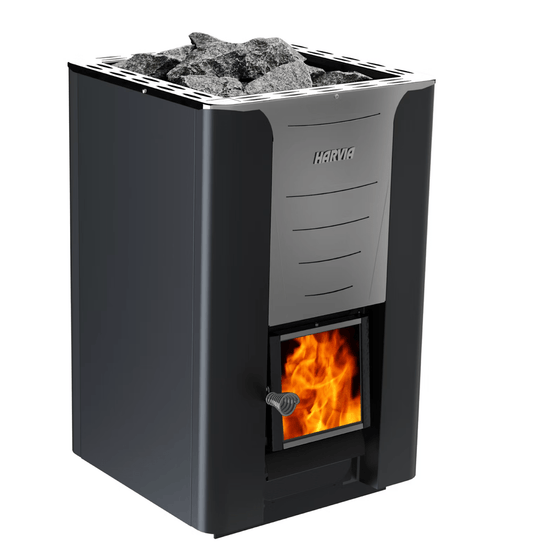 Calentador de leña para sauna Harvia Pro 36 - Negro - Saunamo
