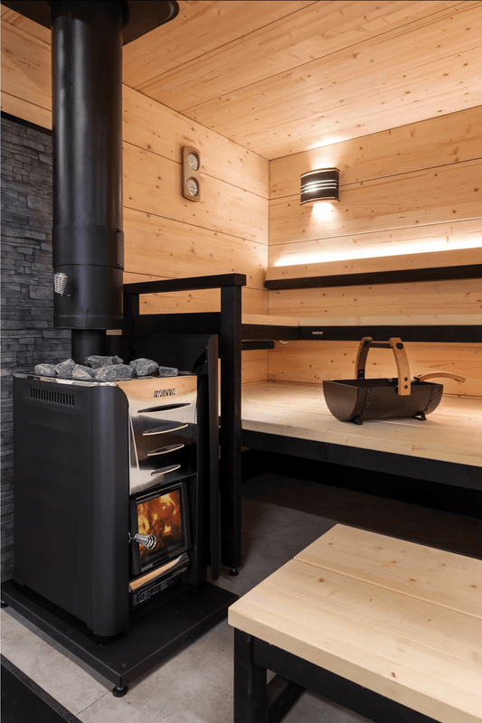Calentador de leña para sauna Harvia Pro 36 - Negro - Saunamo