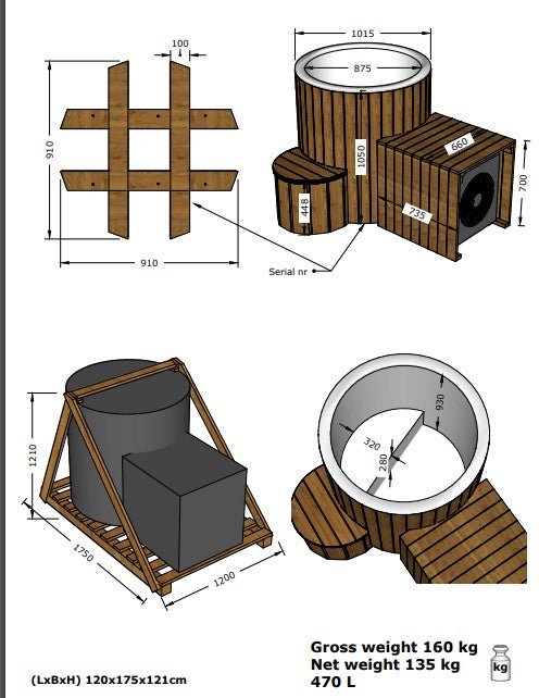 Ergo Ice Bath With Cooling Machine illustrated.