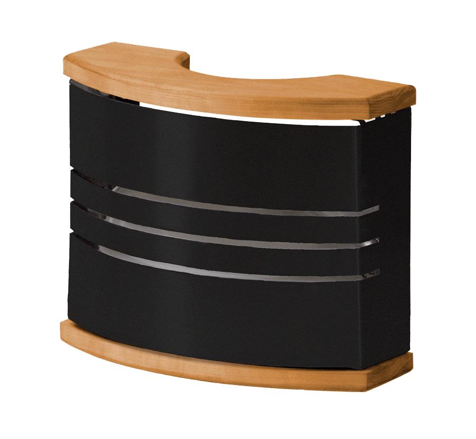 Harvia Legend Lamp on reception table.