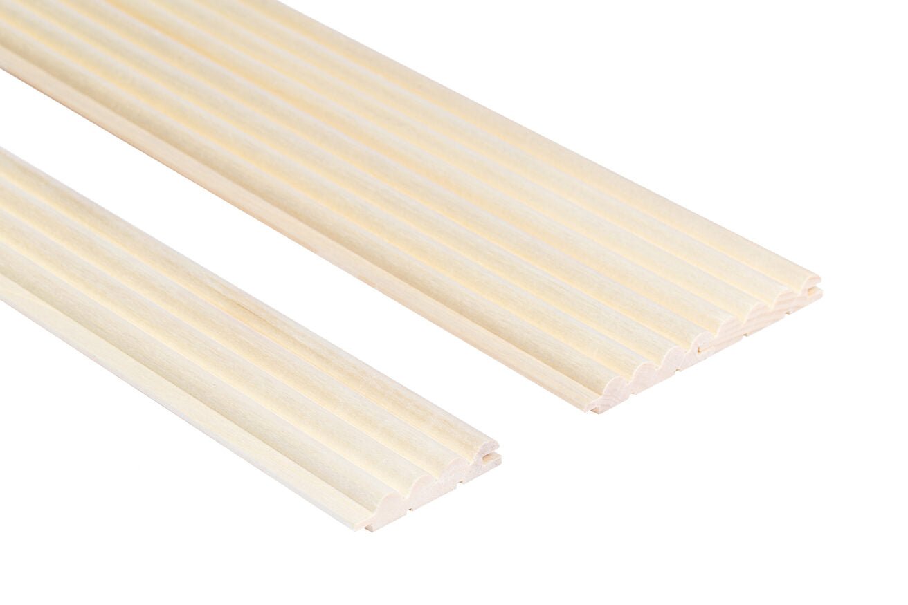 Panneau de sauna SRP 15x82mm Peuplier (Aspen) - Pack de 6 - Saunamo