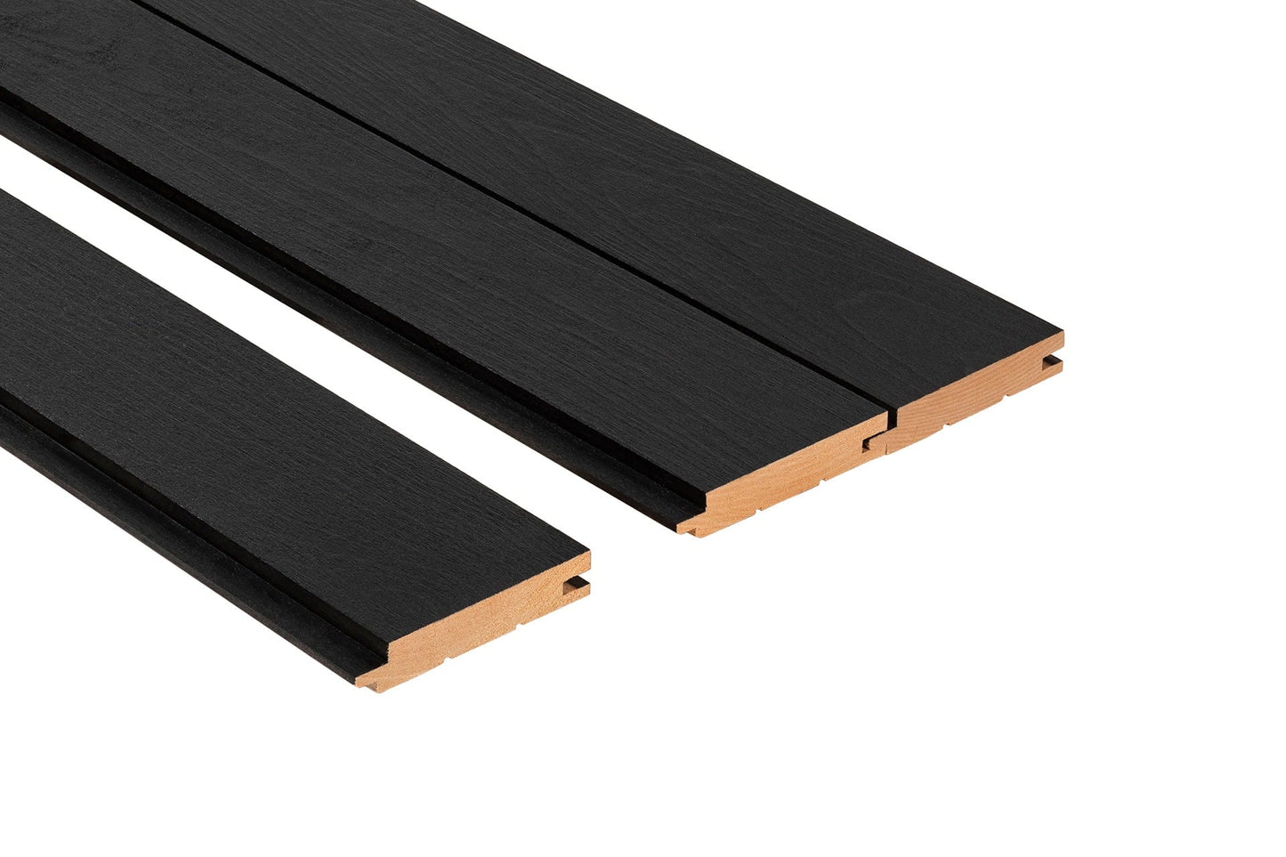 Sauna Panel STS4 Brushed Black 15x140mm Alder - Pack of 6 - Saunamo