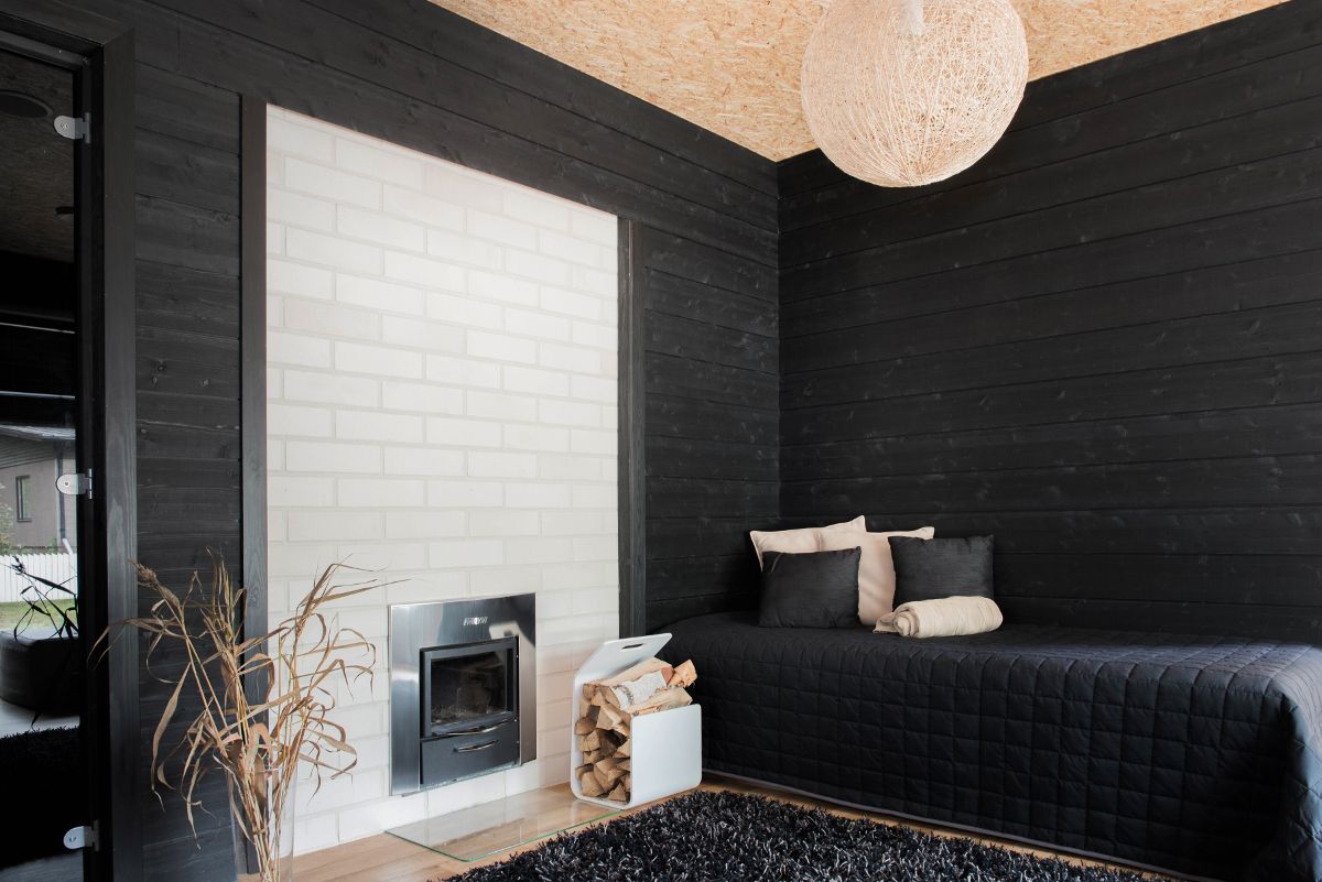 STRUKTUURI Panel 15x176mm (Spruce - Black) - Pack of 5 - Saunamo