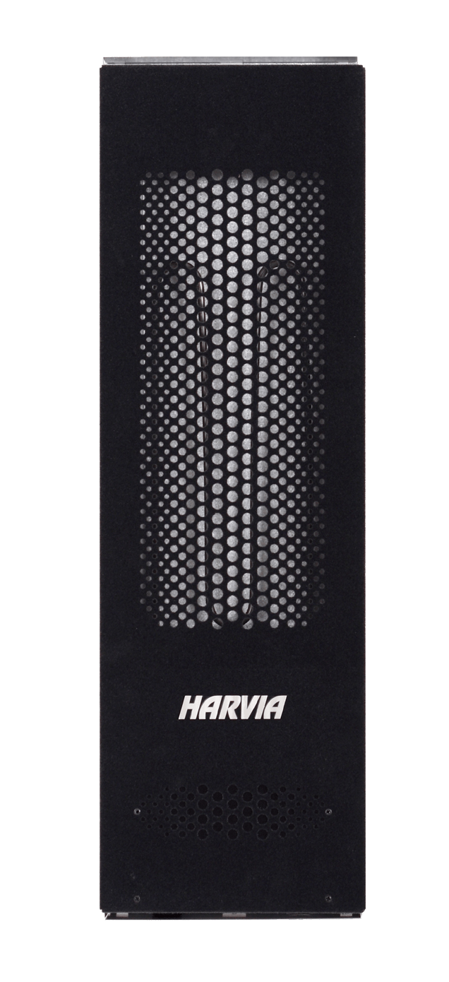 Radiatore a infrarossi Harvia Comfort con griglia metallica.