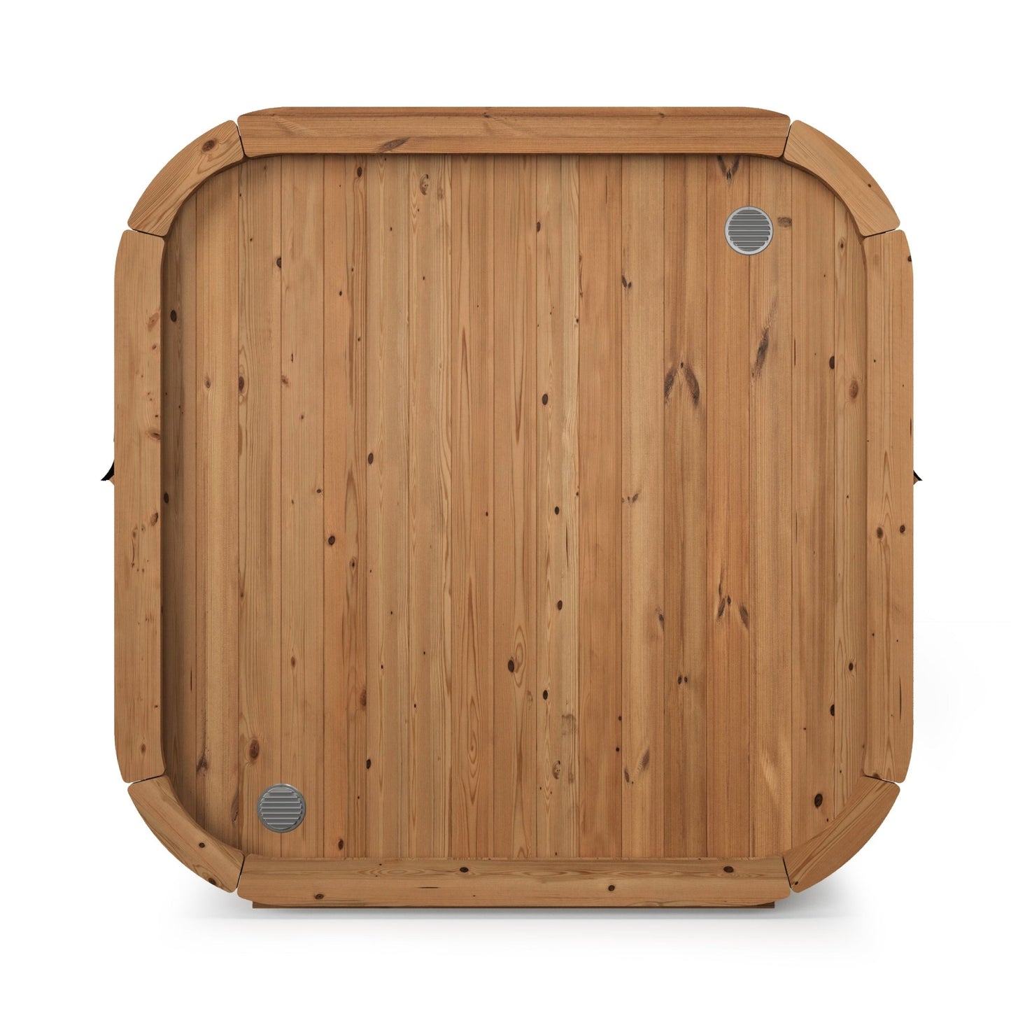 Cube 125 outdoor sauna with integrated ventilation.