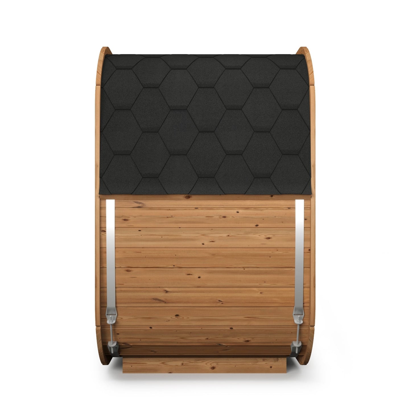 Cube 125 outdoor sauna with a modern and robust design.