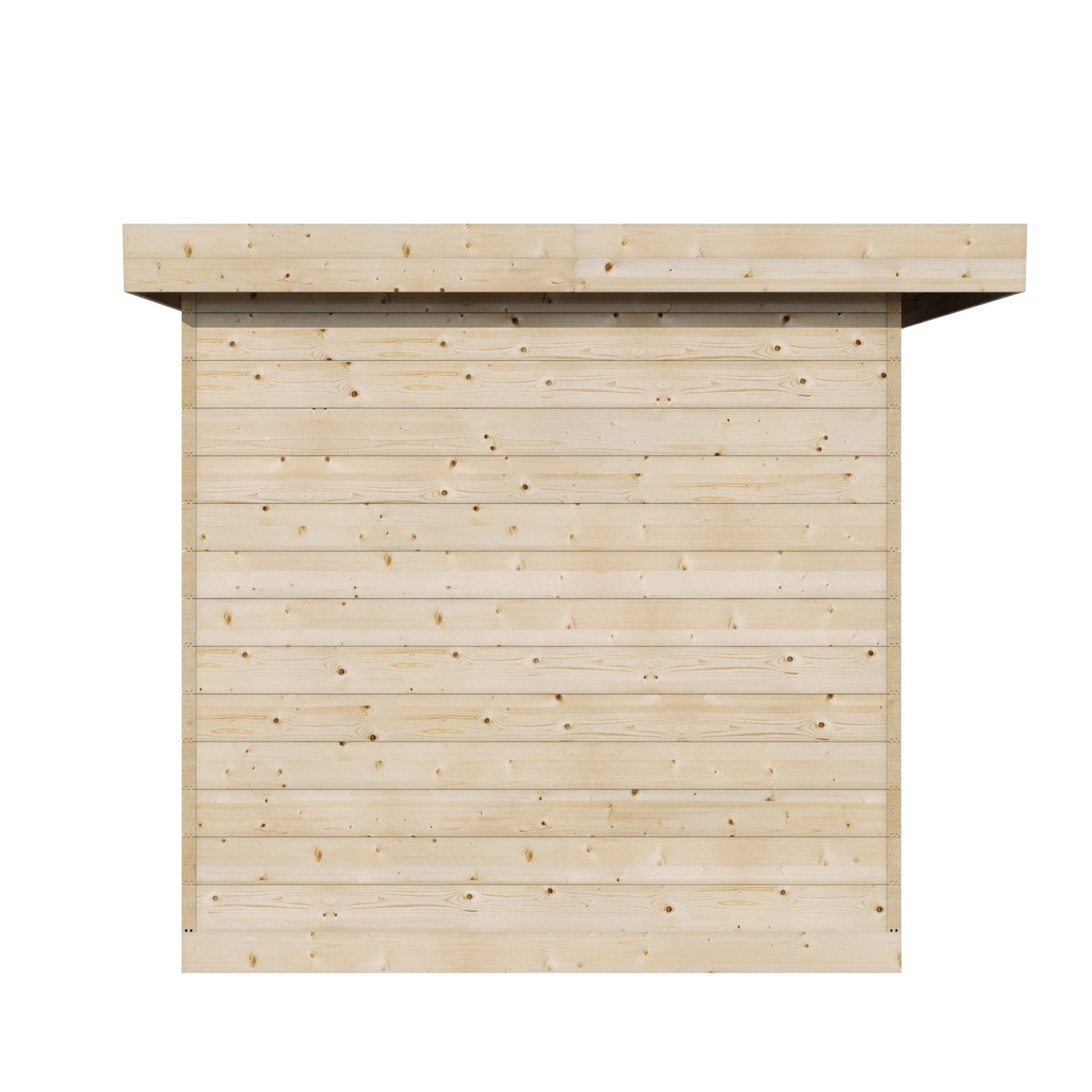 Deluxe outdoor sauna with a modern, minimalist design.