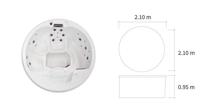 Jacuzzi Serena 210 with modern circular design.