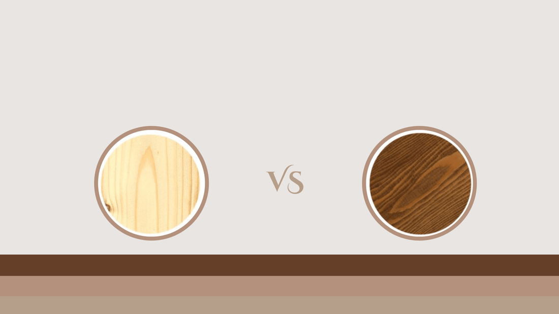 Comparação entre dois tipos de madeira.