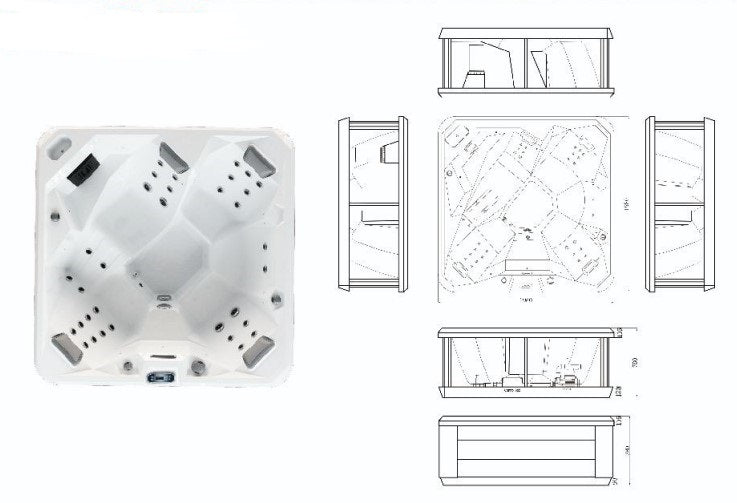 Jacuzzi Hydra 200, banheira de hidromassagem compacta.