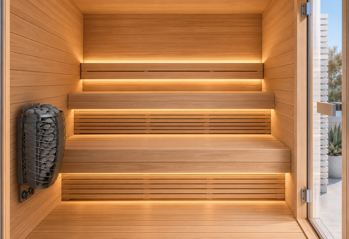 Interior e bancos em amieiro europeu