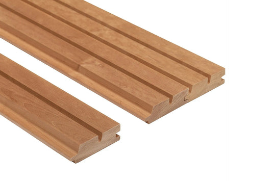 ROMBTO 27x90mm Panneau de sauna en aulne thermomodifié.