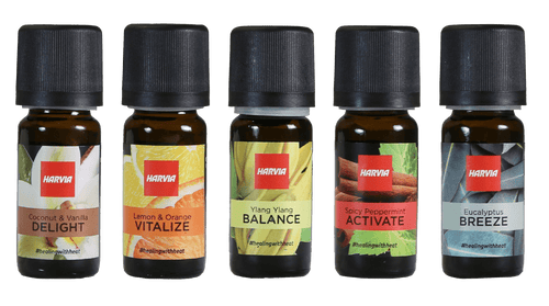Harvia Sauna and Steam Scents, set of five bottles.