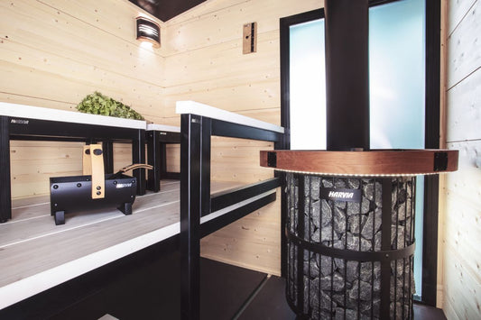 Harvia Legend Barandilla LED - Abedul Termotratado (SASPO240L / SASPO241L) - Saunamo