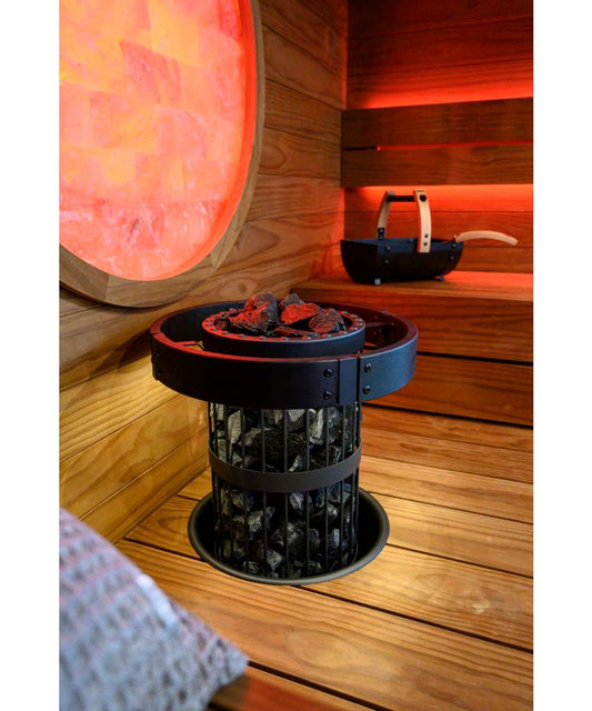 Barandilla Harvia Legend - Abedul Termotratado Negro - Saunamo