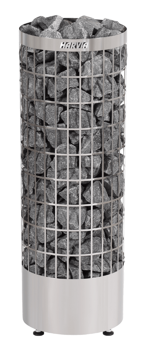 Harvia Electric Sauna Heater Cylinder with stones.