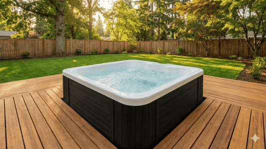 Vasca Vellamo L incassata in un piano di legno.