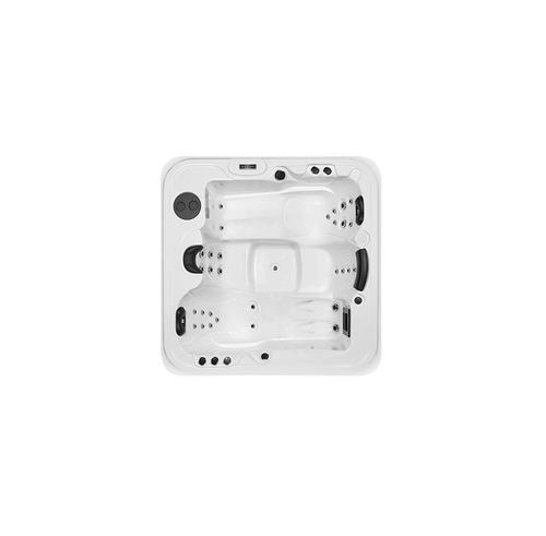 Outdoor Jacuzzi Aurora 4 with visible black buttons.