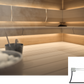 Cariitti Linear LED 2m em sauna com balde de sal.