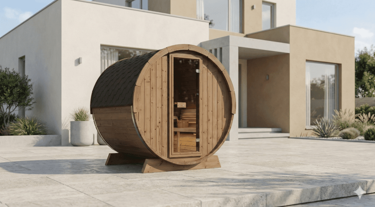 Sauna Barrel 220 da esterno - Saunamo
