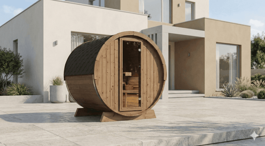 Sauna Barrel 220 da esterno - Saunamo