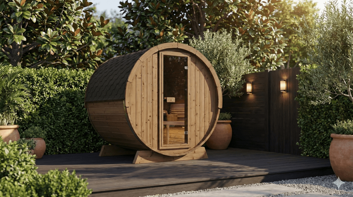 Sauna Barrel 220 da esterno - Saunamo