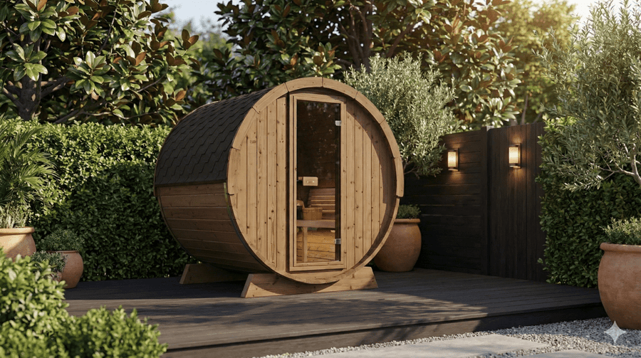 Outdoor Sauna Barrel 220 - Saunamo