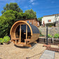 Sauna Barrel 280 Deluxe da esterno - Saunamo