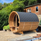 Sauna Barrel 280 Deluxe da esterno - Saunamo