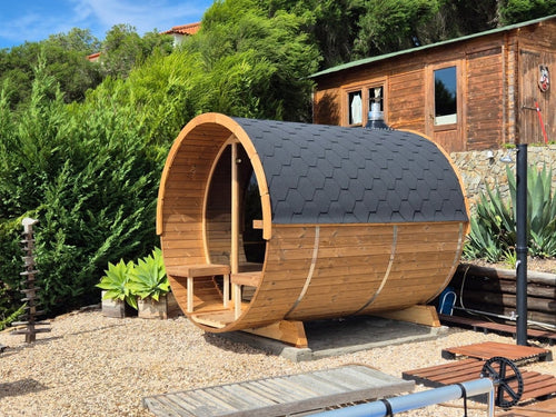 Outdoor Sauna Barrel 280 Deluxe - Saunamo