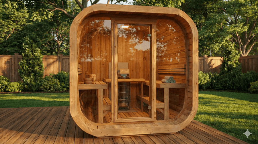 Outdoor Sauna Cube 220 - Saunamo