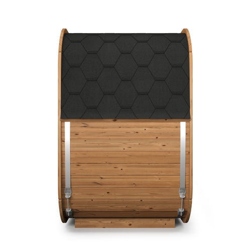 Sauna Exterior Cube 125 com design moderno e robusto.
