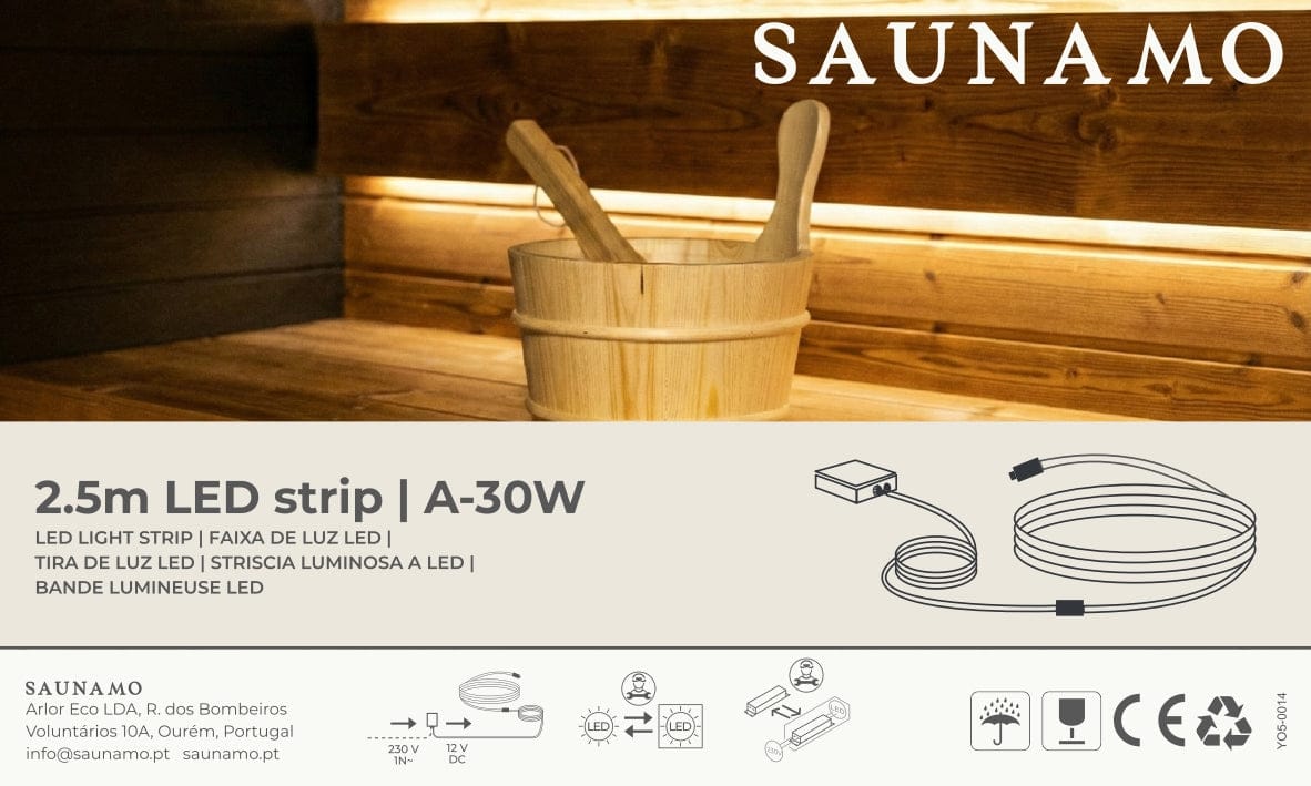 Sauna LED Light 2,5 m - Saunamo
