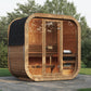 Sauna Exterior Cube 125 com porta de vidro temperado.